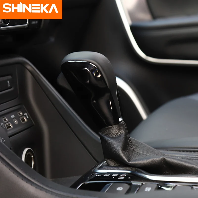 

SHINEKA Interior Mouldings For Jeep Grand Cherokee 2017+ ABS Gear Shift Knob Head Cover Trim Styling Sticker For Grand Cherokee