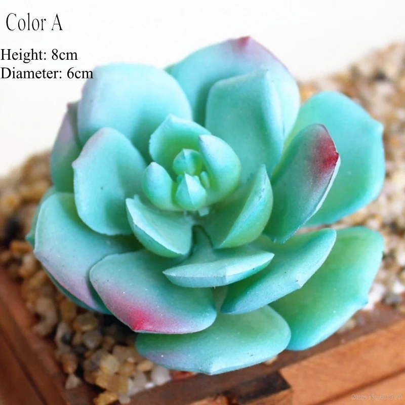 1 шт. искусственная прямолинейность кактус синее растение настоящая на ощупь