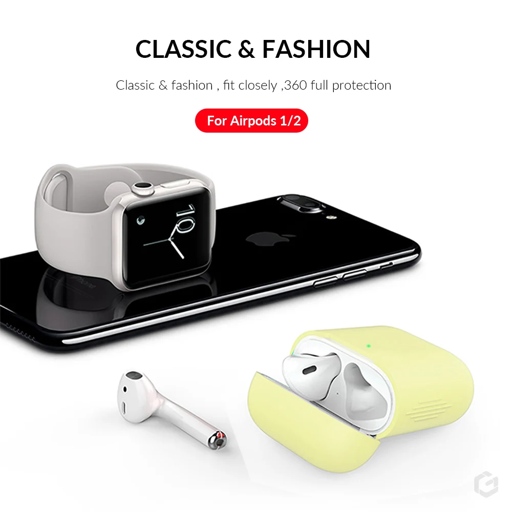 Мягкий силиконовый чехол для наушников Airpods Air pods сумка противоударный защитный