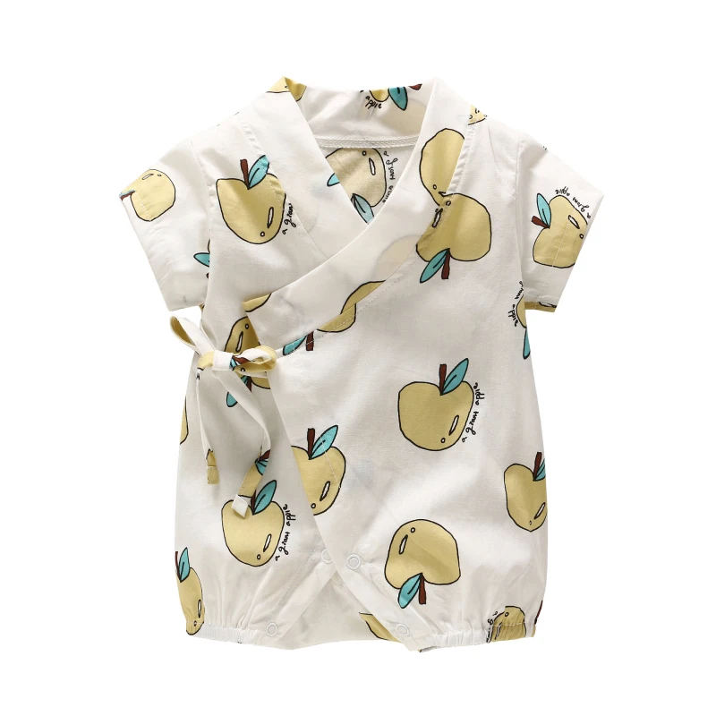 Детский хлопковый комбинезон с принтом фруктов на Возраст 3 18 месяцев|Ромперы| |