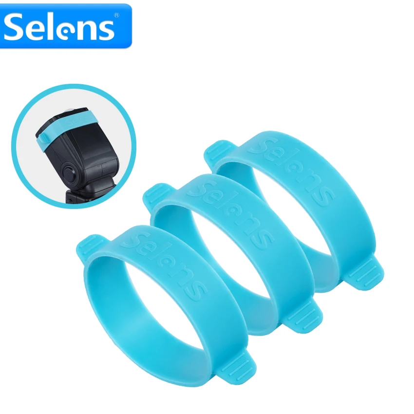 

Ready Stock 3pcs Selens Universal Rubber Gels-Band For FLash light speedlite Speedlight tying Color Gels Filter