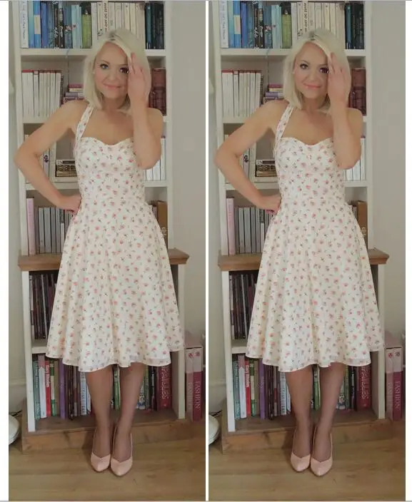 2015 New summer dress Pleated Print Sleeveless Off the Shoulder Empire Knee-Length party women | Женская одежда