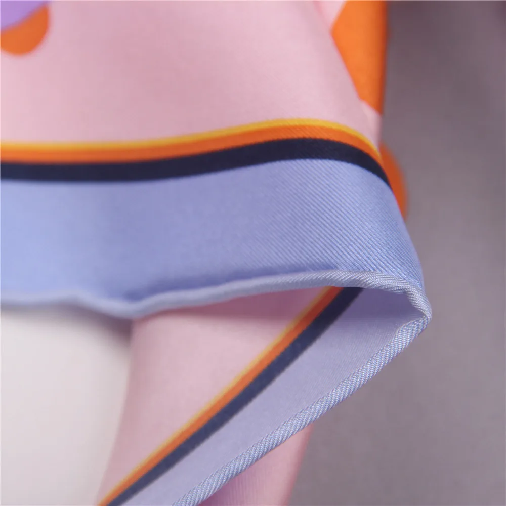 100% шелковый саржевый шарф Классический женский шаль с принтом бабочки