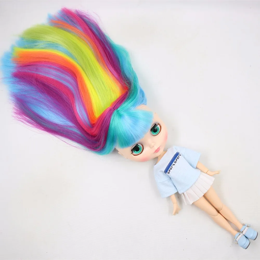Кукла ICY DBS Blyth 1/6 bjd прямые цветные волосы разноцветные для суставов тела