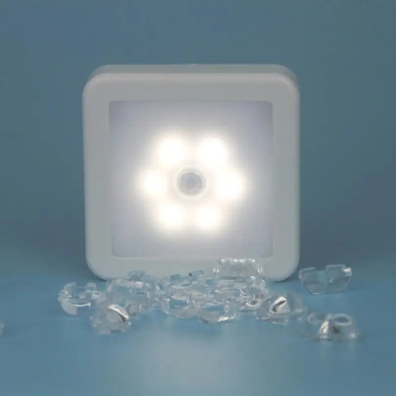 New High Quality 6 LED Wireless PIR Auto Motion Sensor Infrared Night Light Cabinet Stair Lamp Drop Shipping | Лампы и освещение