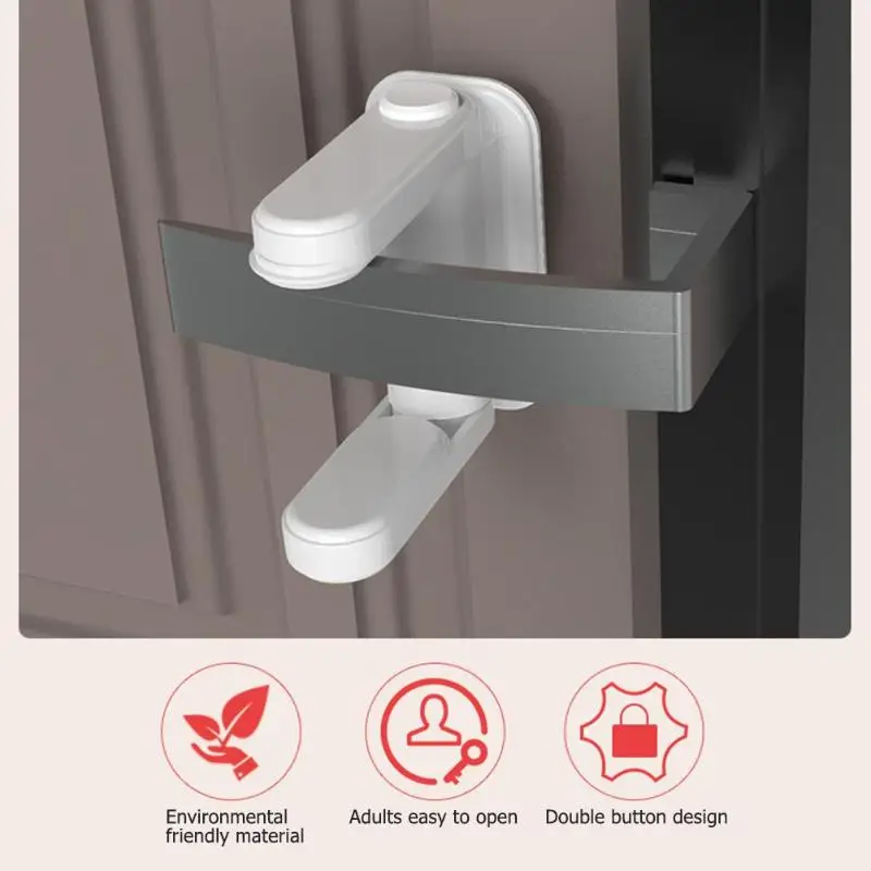 

Plastic Kids Safety Door Locks with double-sided tape Infant Protection Doors Security Latch Children Cabinet Childproof Locks