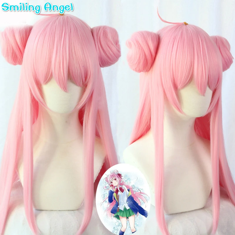 Розовые парики аниме Happy Sugar Life Satou Matsuzaka длинные прямые пучки волос розовый парик