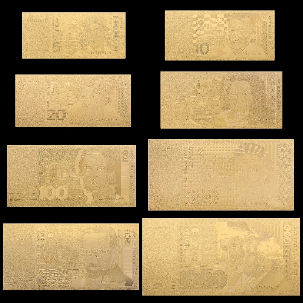 VNFURU 24k Золотые билеты 5 ~ 1000 валютные кукольные бумажные деньги лучшие подарки