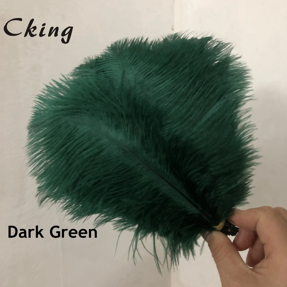 wholesale 100pcs High quality natural real peacock Blue dyed ostrich feathers 6-24inch/15-60cm diy Decorations stage performance