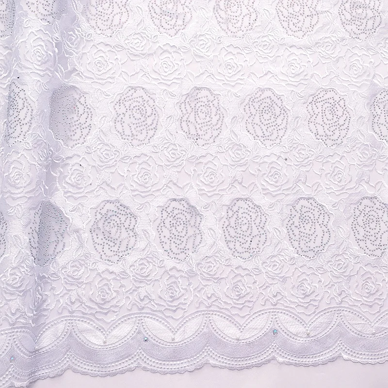 Сиреневое Африканское кружево из шнура с камнями темно зеленое новейшее