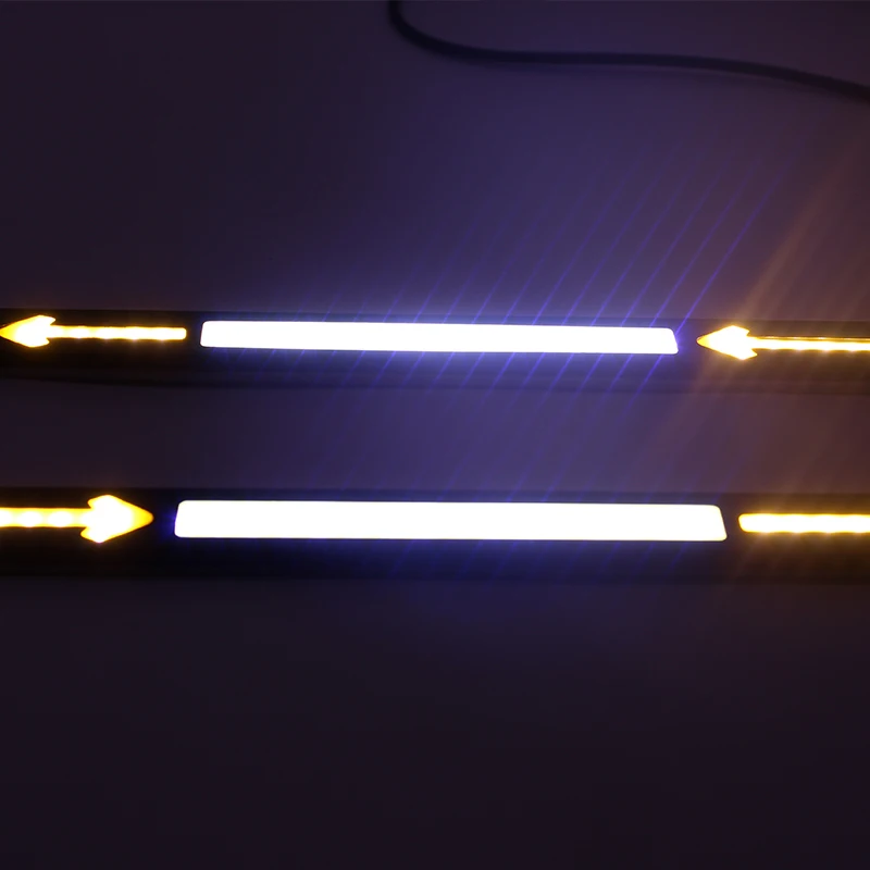 MON-SU 2pcs Car Turn Signal Lights Lamps Decorative Lamp Styling Driving Day Running Light Waterproof COB Time Work | Автомобили и