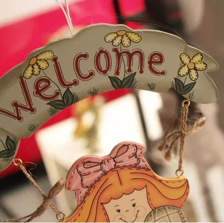 2 шт. деревянная доска с надписью девушка Статуэтка старинный пасторальный стиль