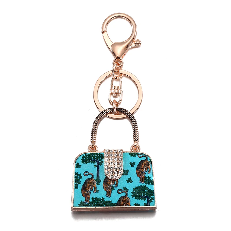 Andybeatty printing Metal 3D Woman bag Keychain Car Key Ring Fashion Women Bag Purse Charm Pendant Jewelry Best friend Gift | Украшения и