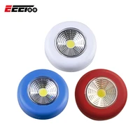 battery powered cob round led touch light under cabinet led wireless wall lamp easy to use closet kitchen night lights for home