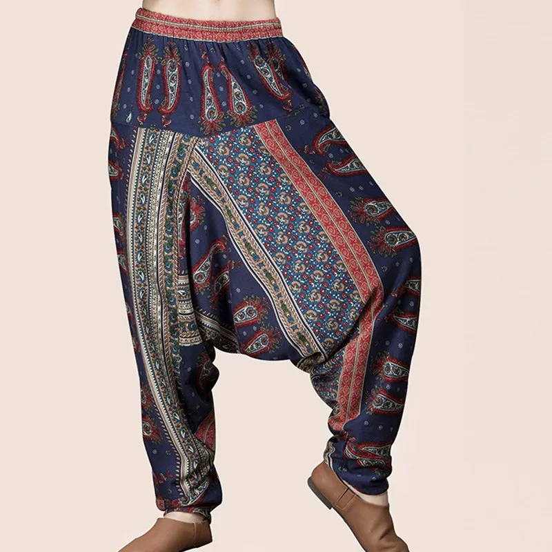 ZANZEA винтажные мешковатые брюки с высокой эластичной талией и заниженным шаговым