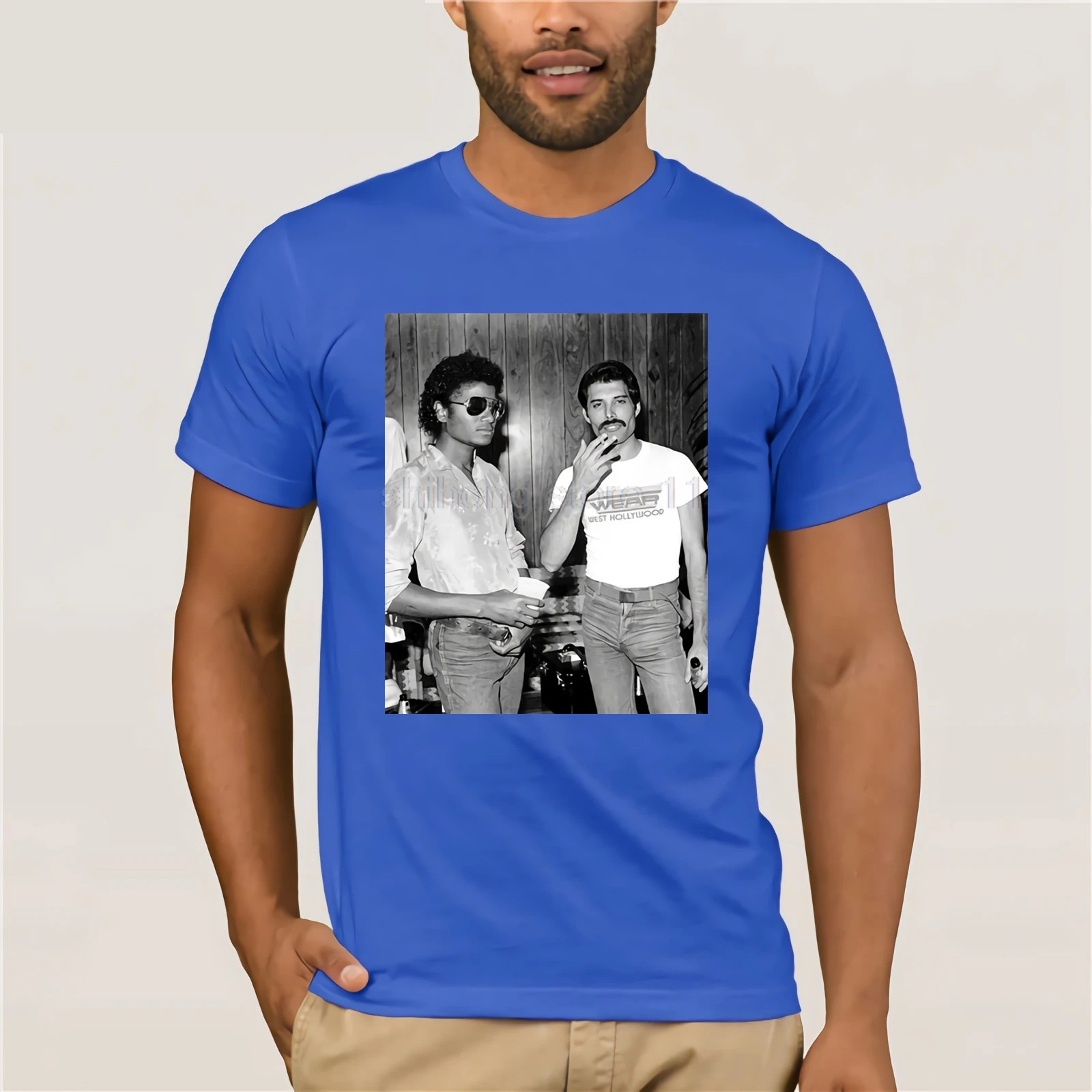 Новинка 2018 Мужская модная футболка с принтом Летняя стильная Майкл Джексон и