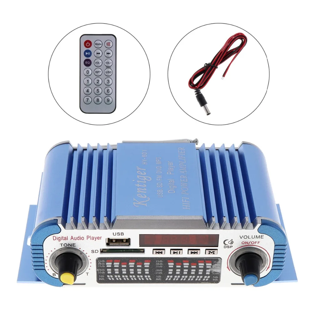 Kentiger Mini цифровой автомобильный аудио усилитель 2 канала Hi Fi стерео Аудио режим