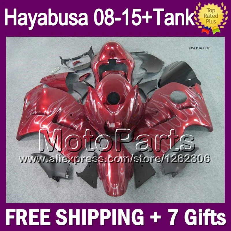 7 подарок Обтекатель SUZUKI GSX R 1300 12 13 14 15 94T249 Hayabusa GSXR1300 R1300 2012 2013 2014 2015 Серебро пламя