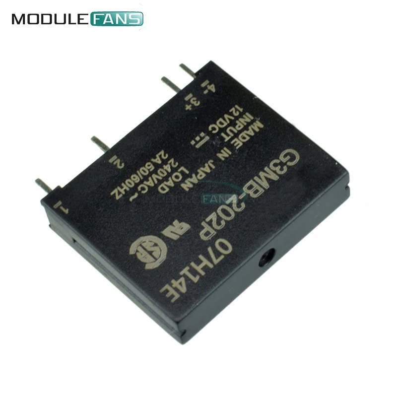 5 шт. Φ PCB SSR в 12VDC AC 2A Out 240V твердотельное реле модуль S|relay module|ssr acssr 2a |