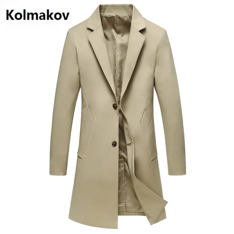 

2019 New style Men's fashion high quality jackets trench coat mens single breasted Business windbreaker Classic overcoat men