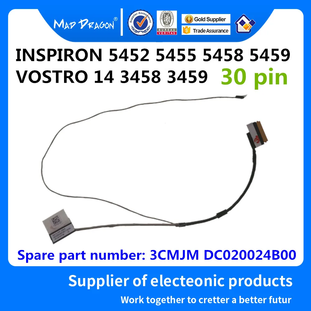 

New original Laptop LCD Video Cable EDP For Dell INSPIRON 5452 5455 5458 5459 VOSTRO 14 3458 3459 03CMJM 3CMJM DC020024B00