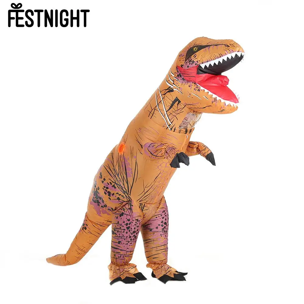 

Funny Adult Inflatable Dinosaur Trex Costume Suit Air Fan Operated Blow Up Halloween Cosplay Fancy Dress Animal Costume Jumpsuit