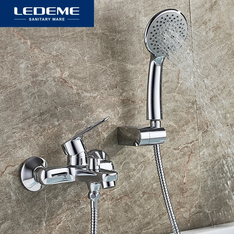 LEDEME Смеситель для ванны с коротким изливом. латунь Цвет: хром L3249|faucet chrome|faucet