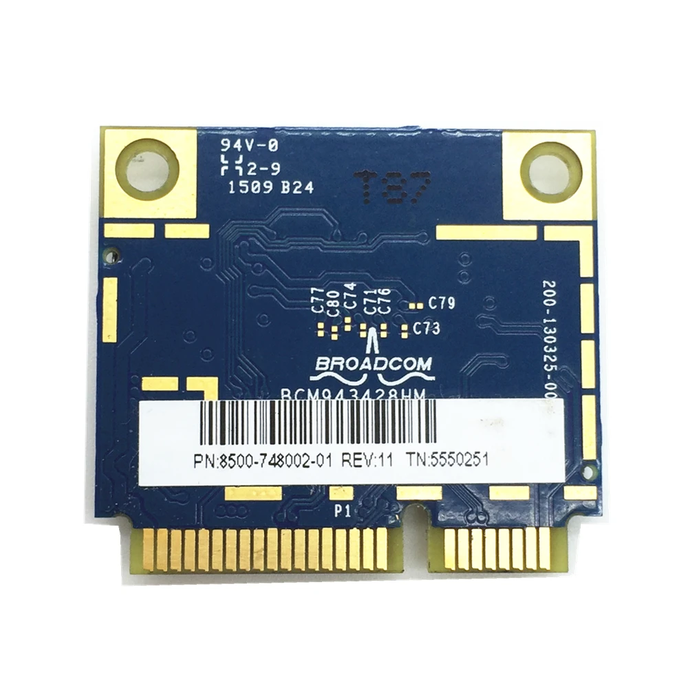 For Broadcom BCM943428HM BCM43428 Half Mini PCI-E Card 802.11a/b/g/n 2.4/5GHz Dual Band 300Mbps | Компьютеры и офис