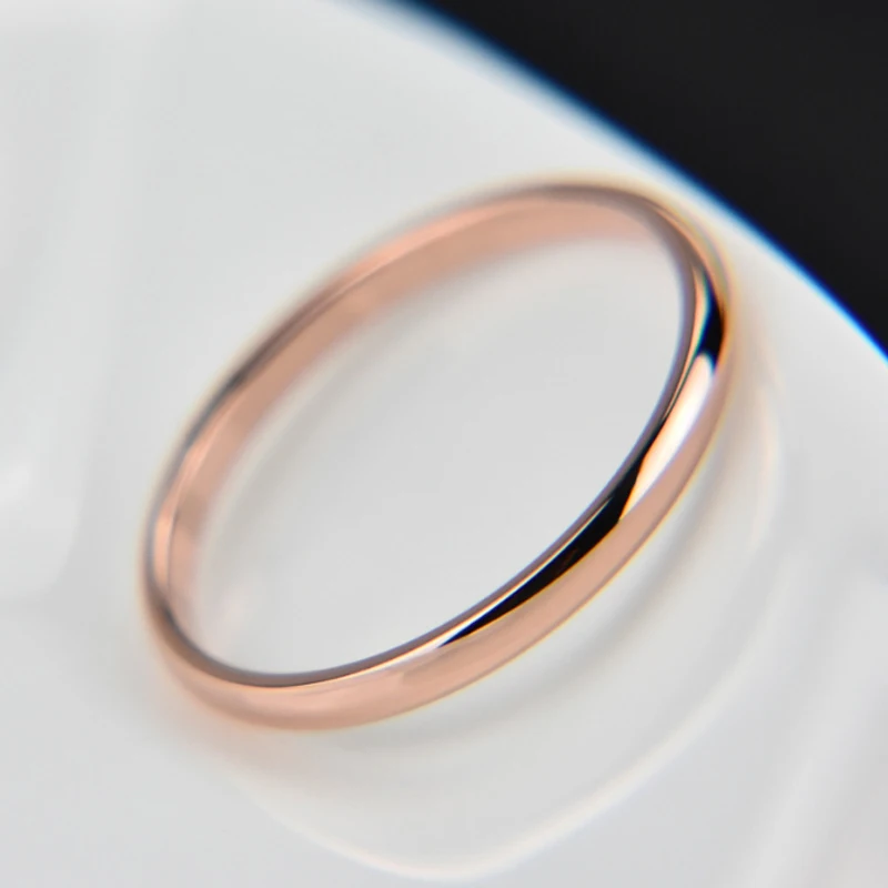 

1PC Sale Simple Unisex 2mm Women Men Anniversary Solid Couples Rings Wedding Stainless Steel Smooth Fashion Jewelry Gift