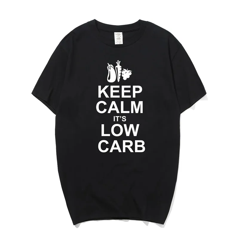 Летняя модная мужская футболка с надписью Keep Calm And It's Low хлопковая Повседневная