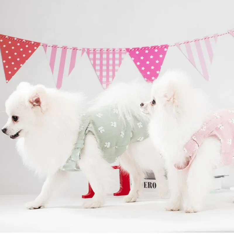

Pet Dog Clothes Sleeveless Sling Dog Dress for Small Dogs Clothing Spring Summer Dress Skirt Pet Vest Chihuahua Yorkie