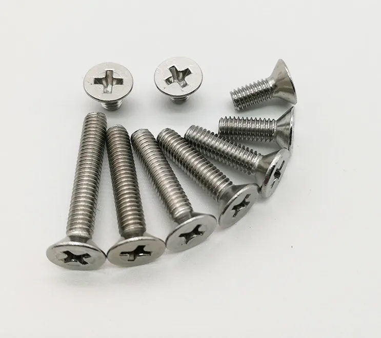 

10-50PCS/LOT GB819 Metric M4 304 Stainless Steel Flat Head Cross Countersunk Head Screw
