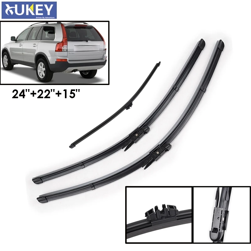 Xukey передние и задние стеклоочиститель для Volvo XC90 R Design 2007 2008 2009 2010 2011 24 &quot22&quot