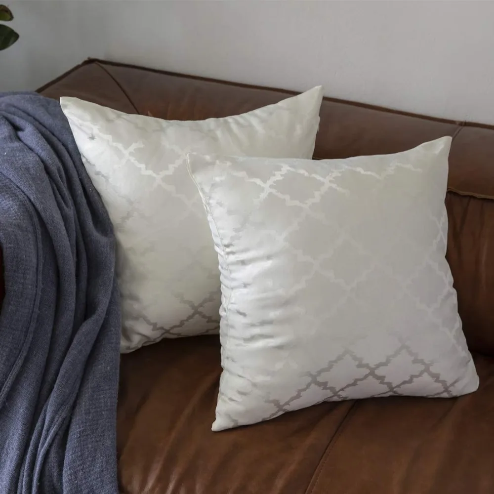 

2 Packs Cushions Covers 45X45 Home Decorative Jacquard Throw Pillows Covers For Sofa Bedroom House GIGIZAZA Cushion Cases 50x50
