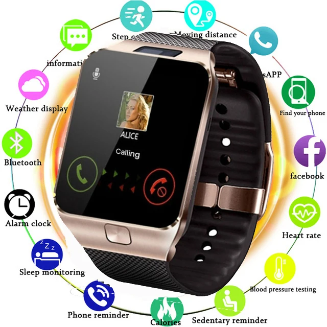 Bluetooth для наручных часов Apple Watch с Камера 2G SIM TF слот карты смарт часы Для мужчин