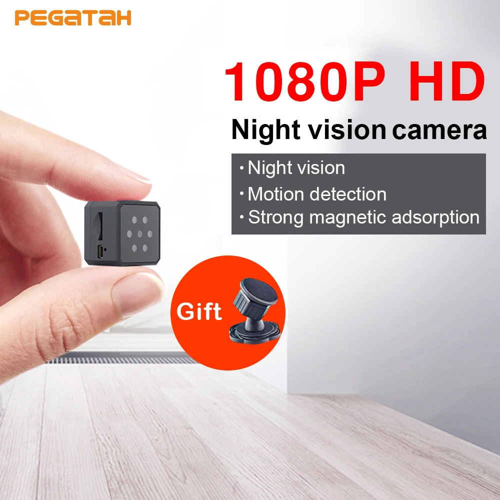 

New 1080P HD Mini Camera Night vision Motion Detection security camera with SD card slot Video loop coverage CCTV camera