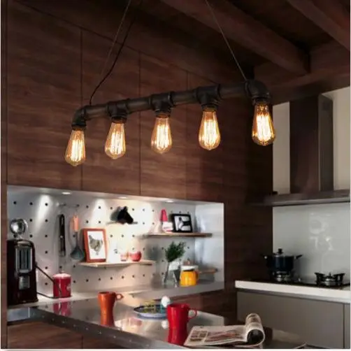 Винтаж Эдисон подвесной светильник промышленного ретро водопровод для