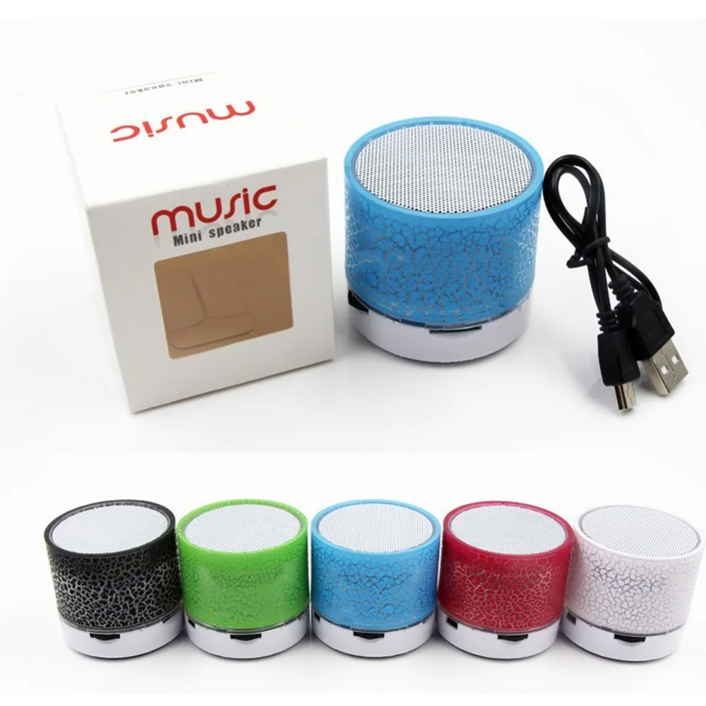 Портативный цветной светодиодный мини-динамик с Bluetooth, беспроводное Bluetooth, маленькое радио с usb-динамик+ tf-карта