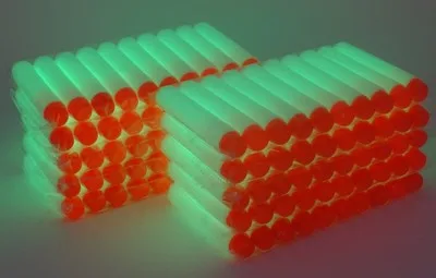 HUAILE 100 шт. светящиеся для Nerf пули мягкие полые отверстия головы 7 2 см Запасной