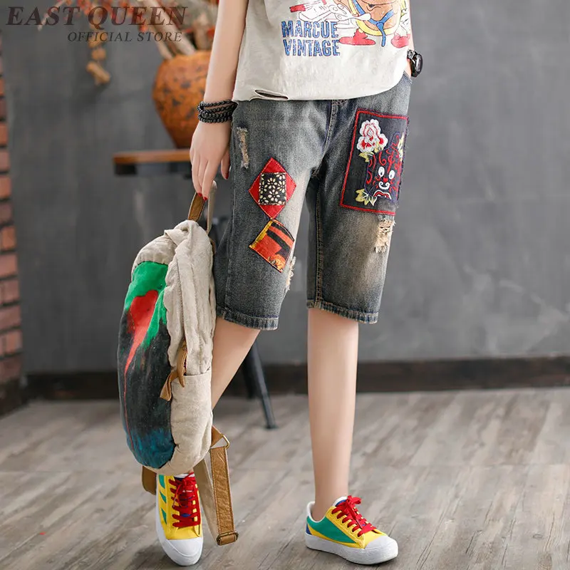 

hippie boho bohemian short women harajuku punk teenager loose casual mid straight pants plaid elastic waist trouser AA3727 Y a