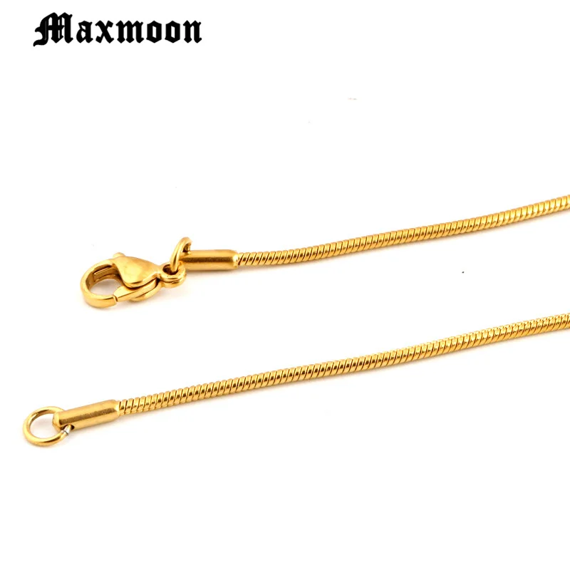 Maxmoon 10 шт./лот 316L цепочка из нержавеющей стали ожерелье Золото/сталь цвет ожерелья