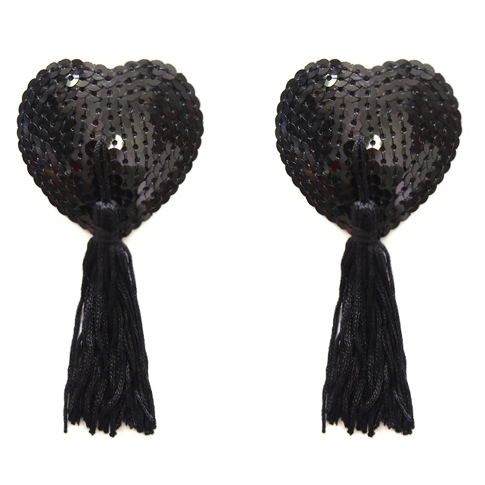 Сексуальная самоклеящаяся накладка на соски с кисточками бюстгальтер в форме