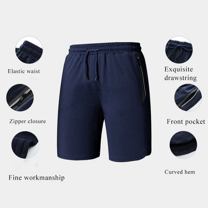 Новинка 2020 мужские беговые шорты Однотонные эластичные повседневные