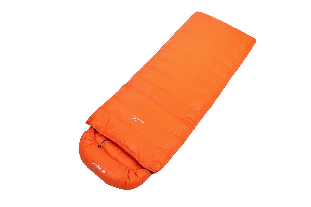 WINGACE Fill, 600 г, 1000 г, спальный мешок на утином пуху, зимний, походный, для кемпинга, конверт, для взрослых, для путешествий, спальный мешок, Сверхлегкий