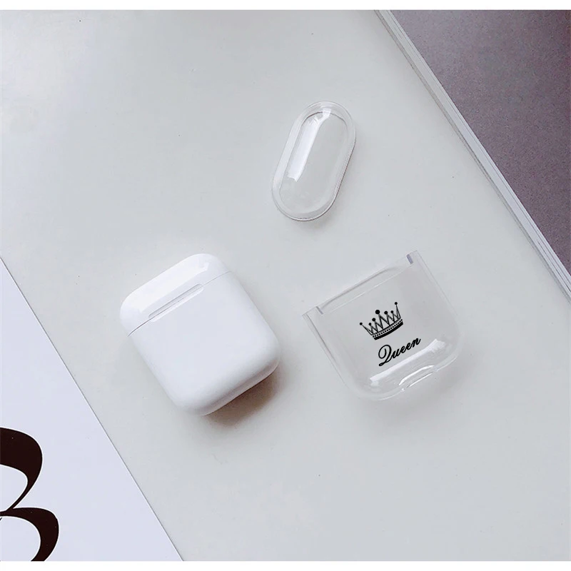 Чехол с короной для Apple airpods, чехол, милый беспроводной Чехол для наушников с Bluetooth, защитный чехол для наушников Airpods