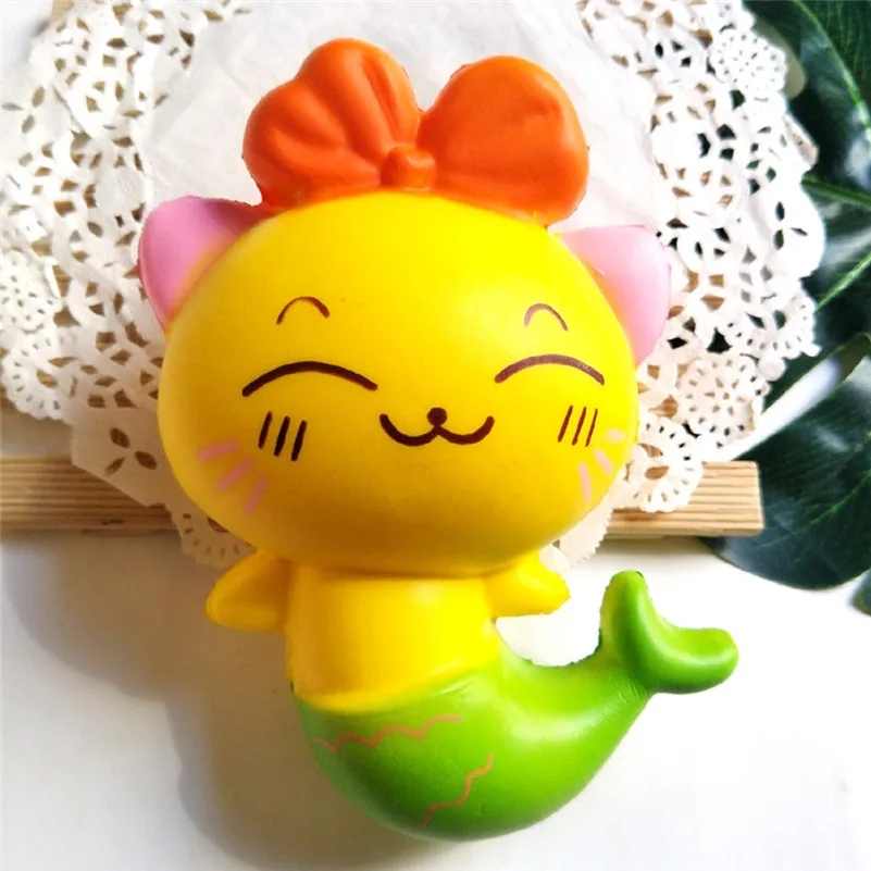 S Squishies Очаровательная котенок медленно Восстанавливающий форму крем сжимаемая