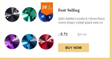 QIAO SS3-SS40(1,3 мм-8,4 мм) ААА Стразы Кристальные AB прозрачные не стразы с плоской задней стороной на горячей фиксации для ногтей 3D украшение для ногтей драгоценных камней