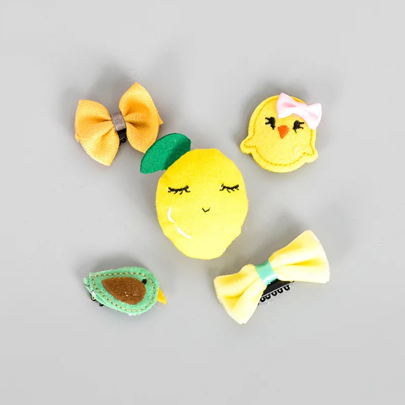 5 шт./компл. заколки для волос с цветочным бантом детские звездами Мультяшные