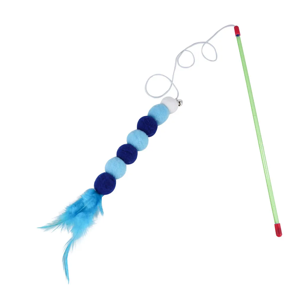 Горячие котёнок Кот Игрушка интерактивная игрушка мягкое перо и колокольчик