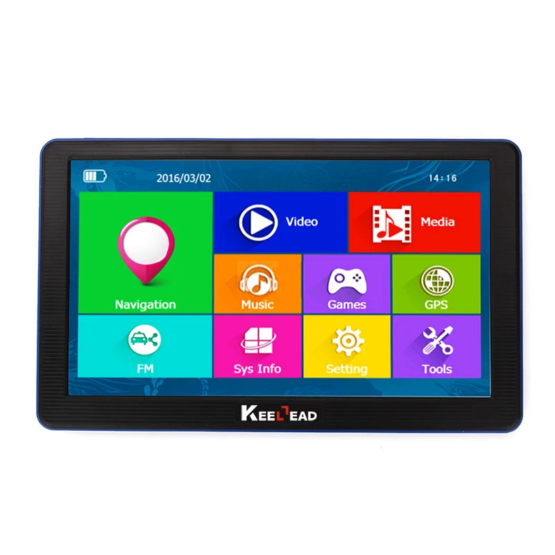 Автомобильный навигатор KEELEAD 7 дюймов HD GPS 8 ГБ Android Wince bluetooth AV in для России Европы